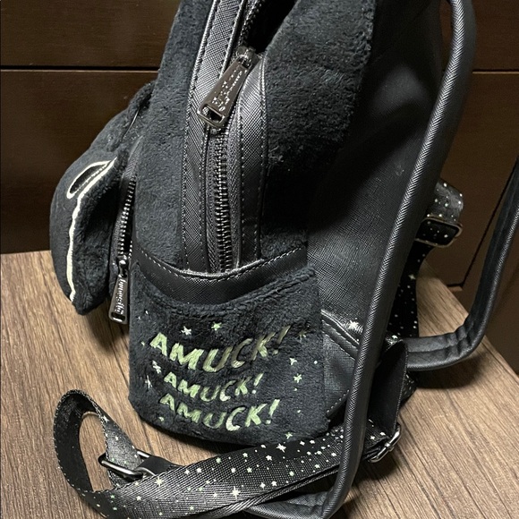 Loungefly Disney Black and Light Green Backpack main image 5